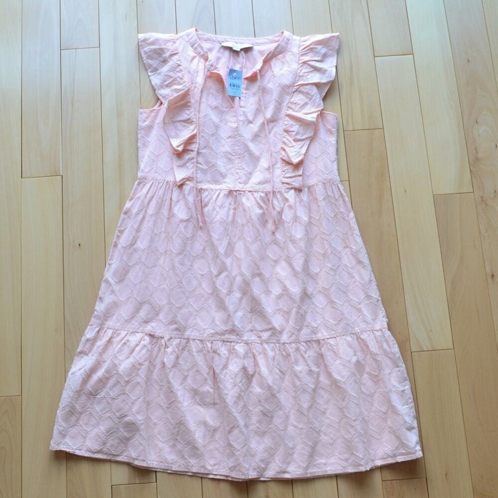 NWT LOFT Sun Mini Dress Pink Size XXS
